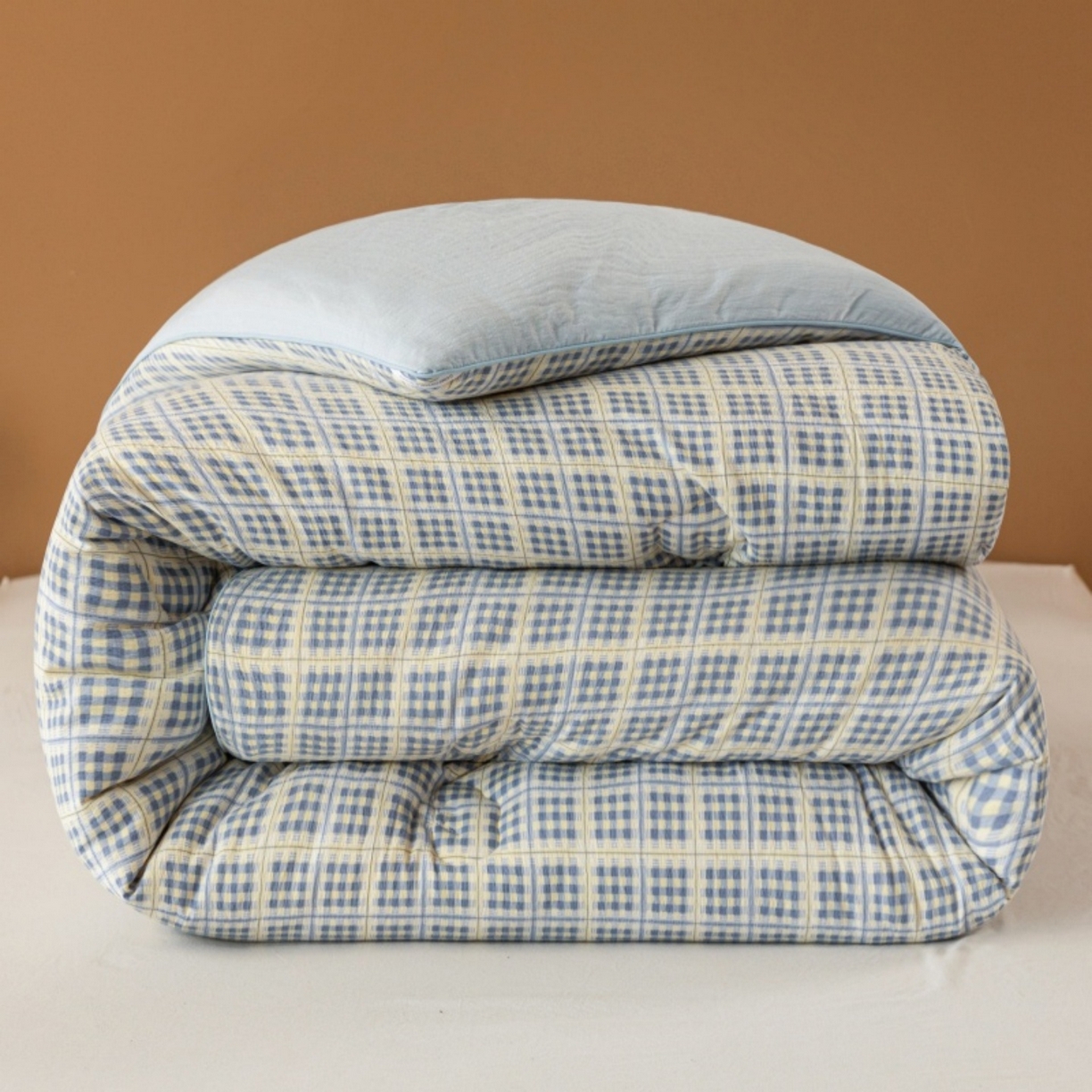 91家纺网 家纺一手货源 找家纺 梦镜家纺 2025新款A类云感双层纱冬被被子被芯买家秀 银河