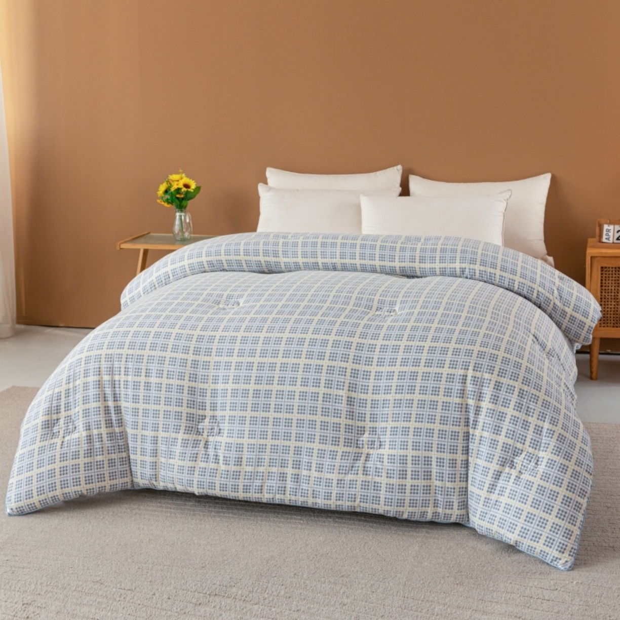 91家纺网 家纺一手货源 找家纺 梦镜家纺 2025新款A类云感双层纱冬被被子被芯买家秀 银河