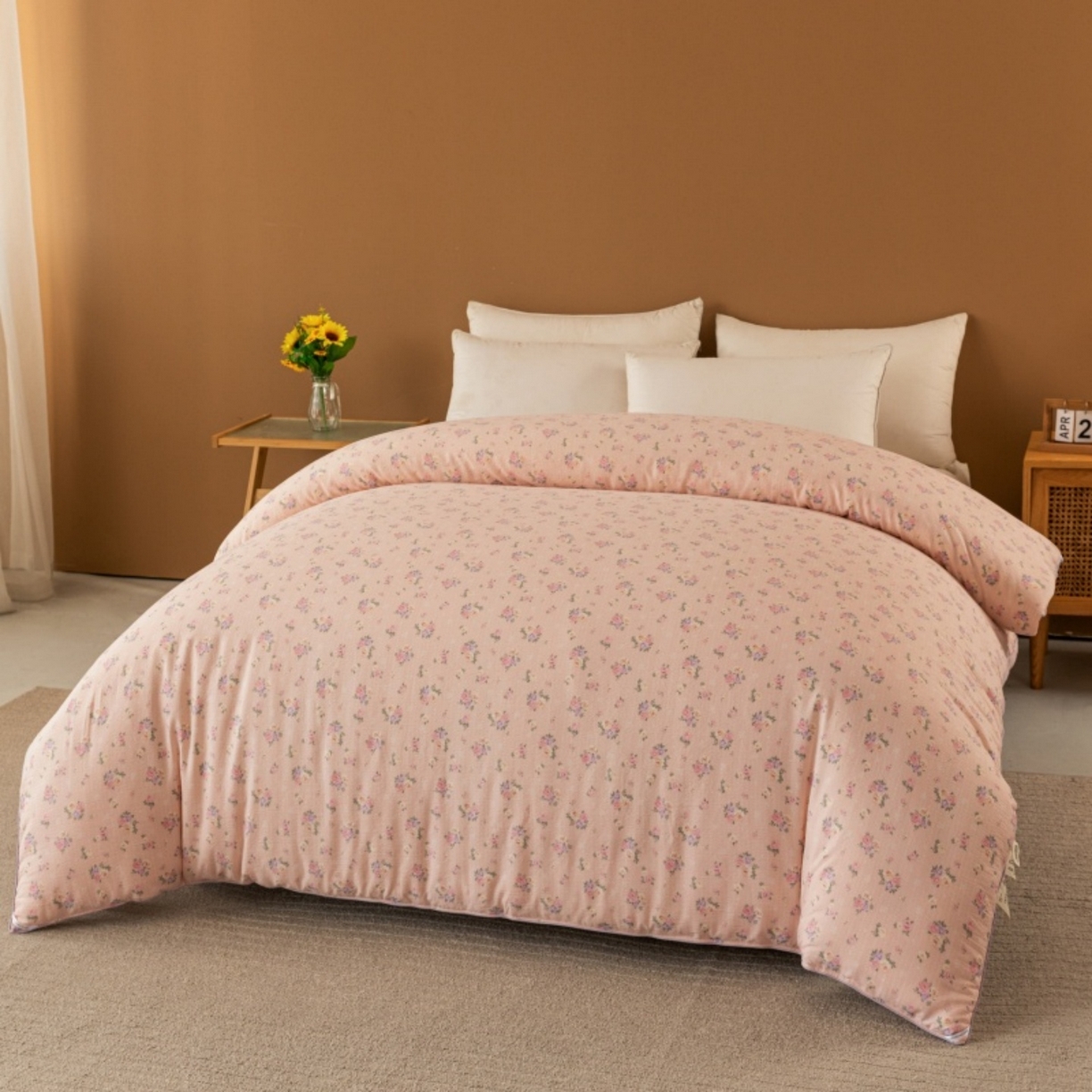 91家纺网 家纺一手货源 找家纺 梦镜家纺 2025新款A类云感双层纱冬被被子被芯买家秀 幽帘