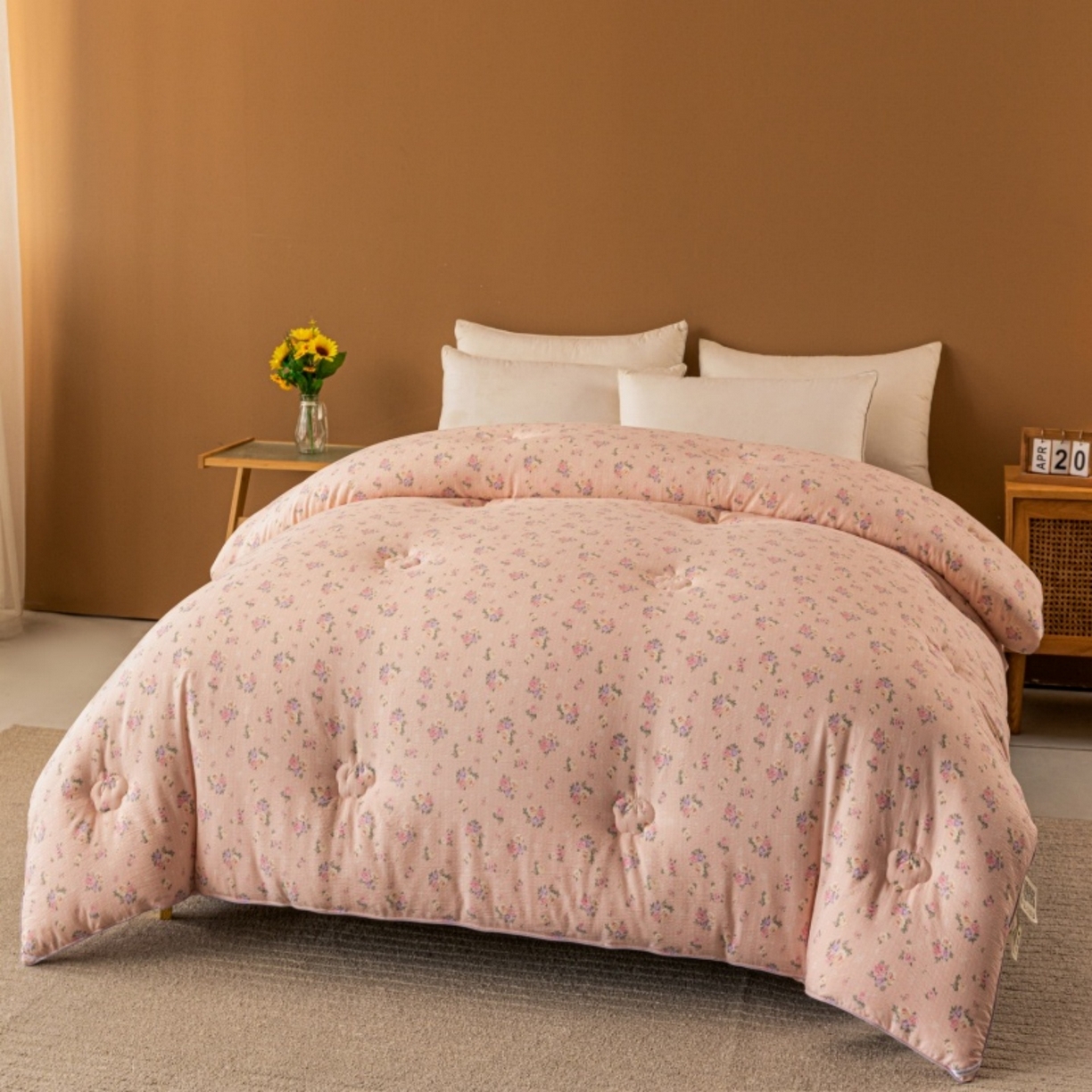 91家纺网 家纺一手货源 找家纺 梦镜家纺 2025新款A类云感双层纱冬被被子被芯买家秀 幽帘