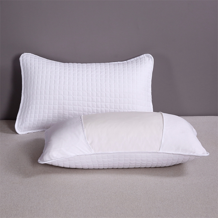 91家纺网 家纺一手货源 找家纺 诺享家纺 2025新款绗缝夹棉枕套防口水防头油防尘枕芯隔离套 半包绗绣白色