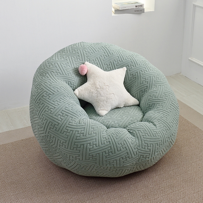 91家纺网 家纺一手货源 找家纺 启博家纺 2025新款磨毛提花南瓜椅套 草绿