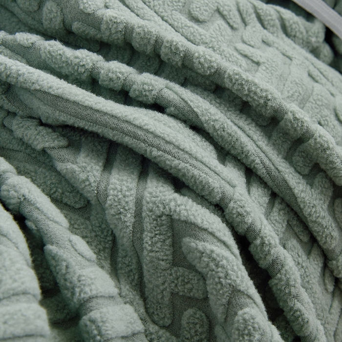 91家纺网 家纺一手货源 找家纺 启博家纺 2025新款磨毛提花南瓜椅套 草绿