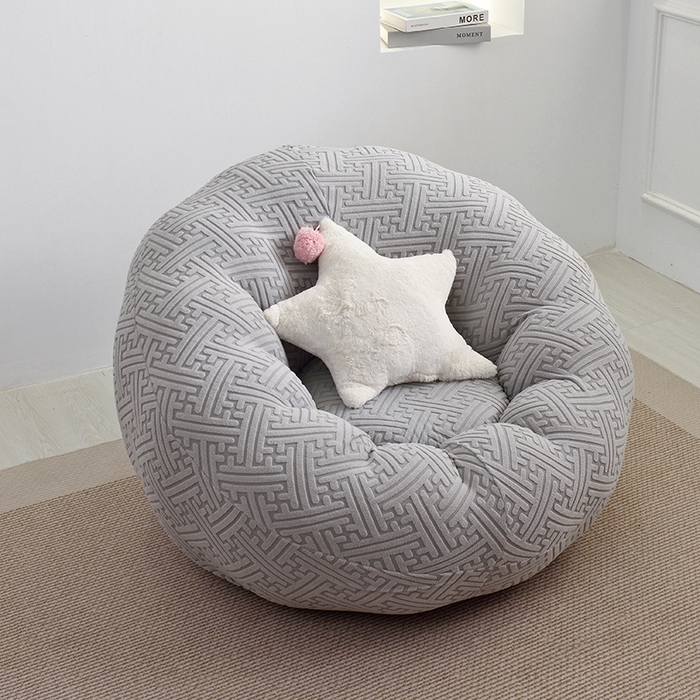 91家纺网 家纺一手货源 找家纺 启博家纺 2025新款磨毛提花南瓜椅套 灰色