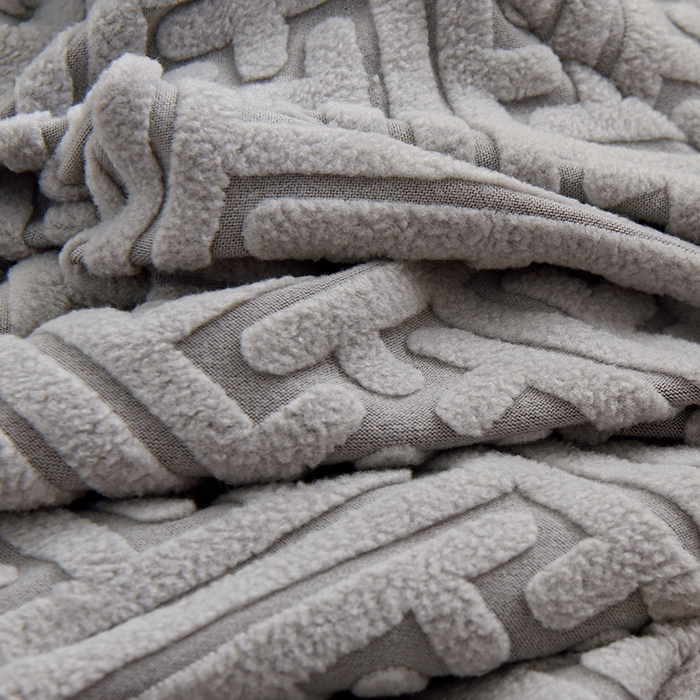 91家纺网 家纺一手货源 找家纺 启博家纺 2025新款磨毛提花南瓜椅套 灰色