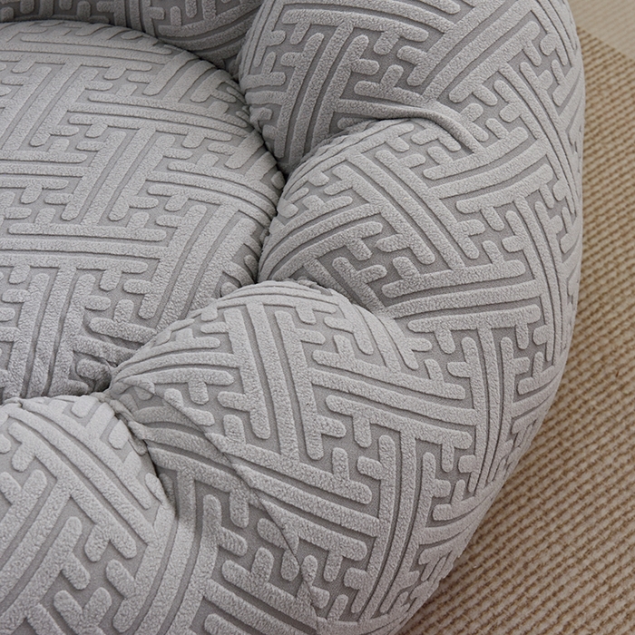 91家纺网 家纺一手货源 找家纺 启博家纺 2025新款磨毛提花南瓜椅套 灰色