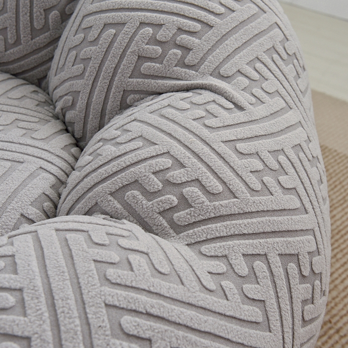 91家纺网 家纺一手货源 找家纺 启博家纺 2025新款磨毛提花南瓜椅套 灰色