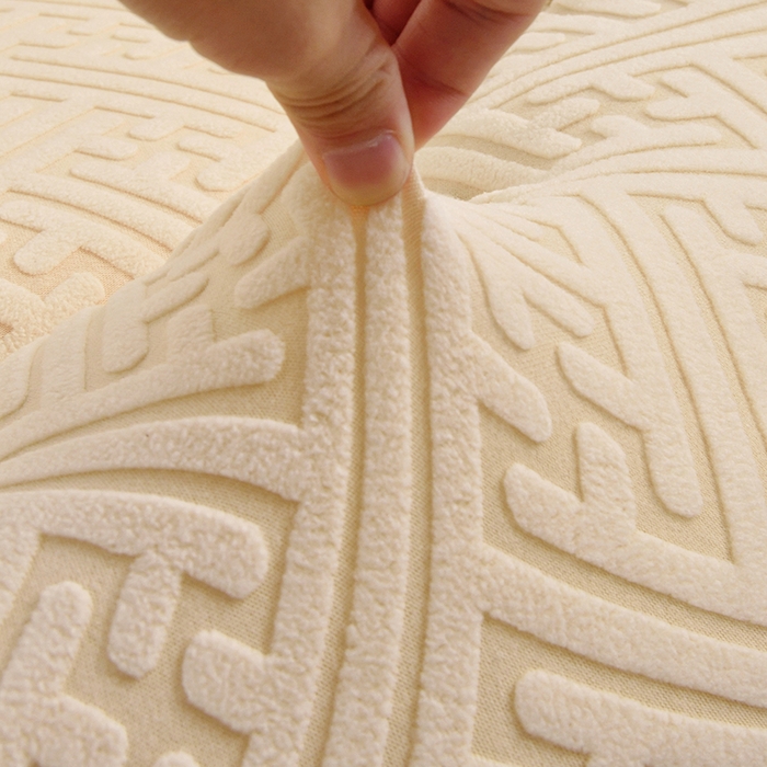 91家纺网 家纺一手货源 找家纺 启博家纺 2025新款磨毛提花南瓜椅套 米白