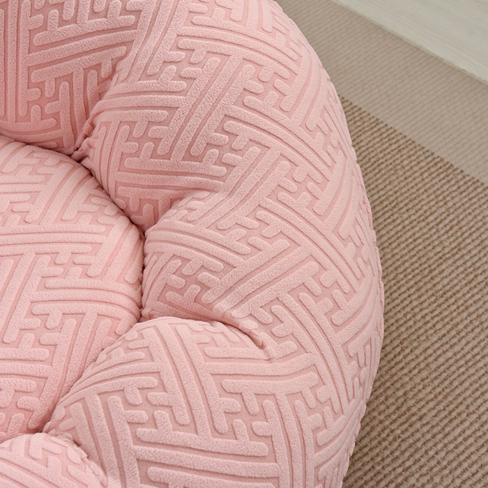 91家纺网 家纺一手货源 找家纺 启博家纺 2025新款磨毛提花南瓜椅套 桃粉