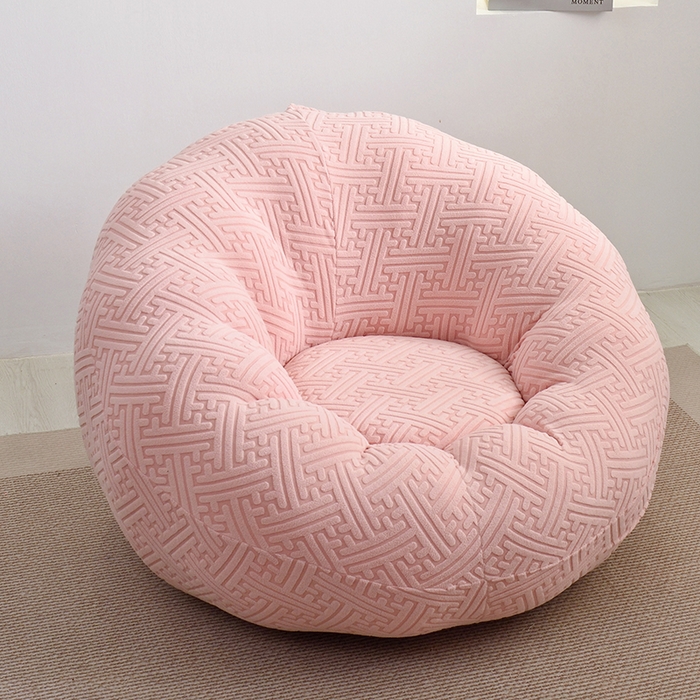 91家纺网 家纺一手货源 找家纺 启博家纺 2025新款磨毛提花南瓜椅套 桃粉