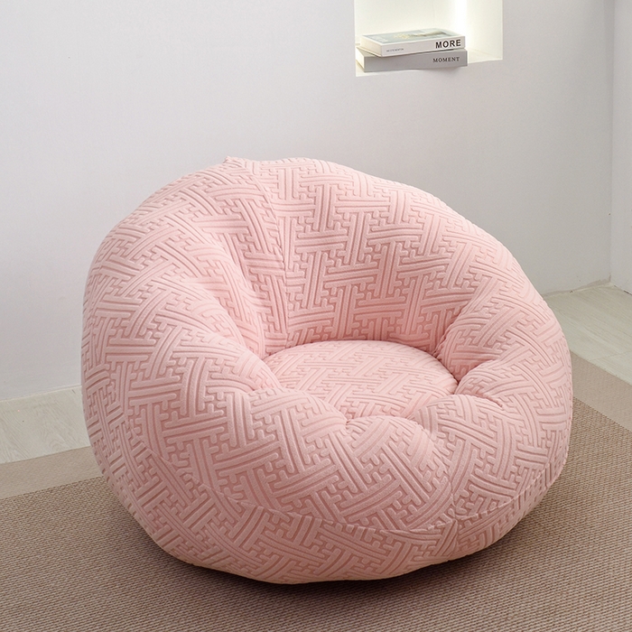 91家纺网 家纺一手货源 找家纺 启博家纺 2025新款磨毛提花南瓜椅套 桃粉