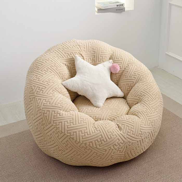 91家纺网 家纺一手货源 找家纺 启博家纺 2025新款磨毛提花南瓜椅套 驼色