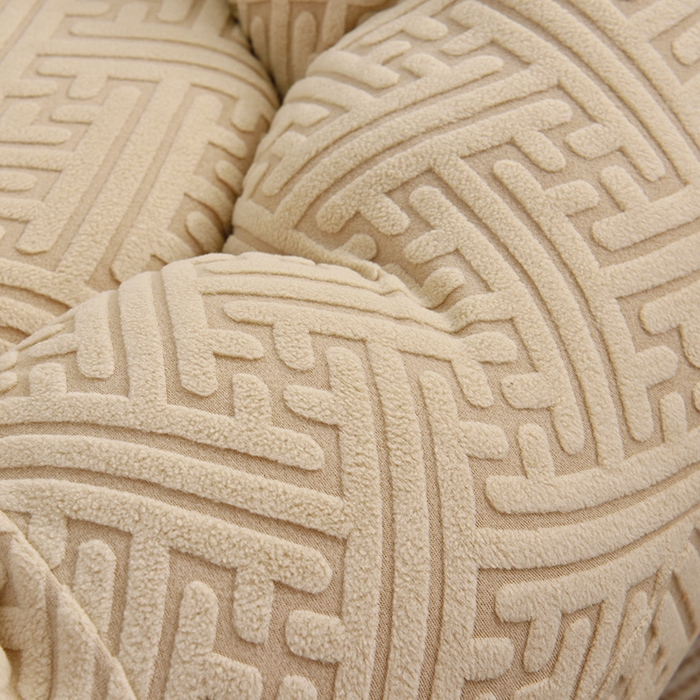 91家纺网 家纺一手货源 找家纺 启博家纺 2025新款磨毛提花南瓜椅套 驼色