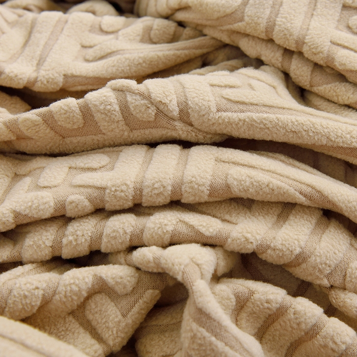 91家纺网 家纺一手货源 找家纺 启博家纺 2025新款磨毛提花南瓜椅套 驼色