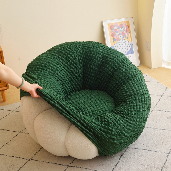 91家纺网 家纺一手货源 找家纺 （总）启博家纺 2025新款泡泡纱南瓜椅套