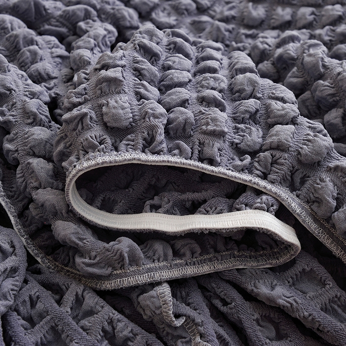 91家纺网 家纺一手货源 找家纺 启博家纺 2025新款泡泡纱南瓜椅套 灰蓝