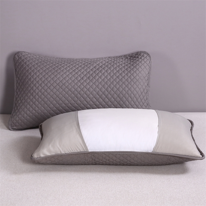 91家纺网 家纺一手货源 找家纺 诺享家纺 2025新款 隔离枕套 夹棉枕套半包超声波枕套防口水防头油防尘枕芯隔离套 半包超声波灰色