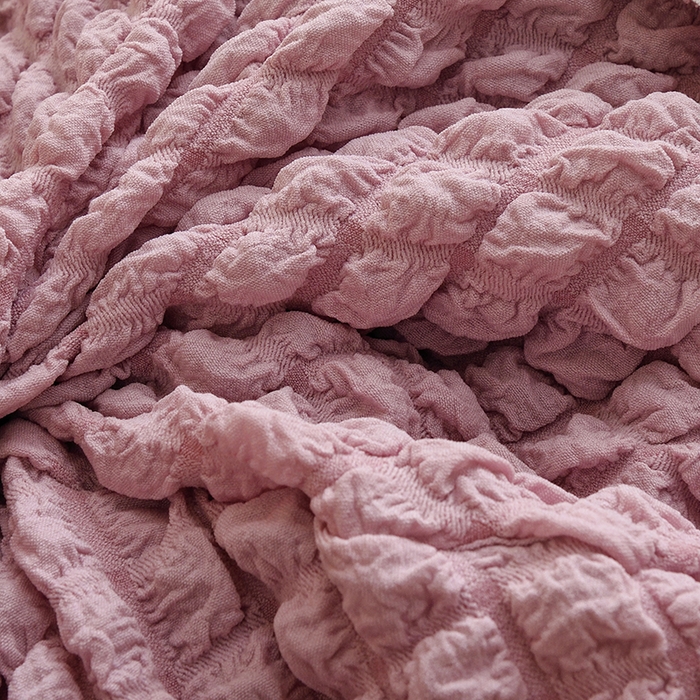 91家纺网 家纺一手货源 找家纺 启博家纺 2025新款泡泡纱南瓜椅套 桃粉