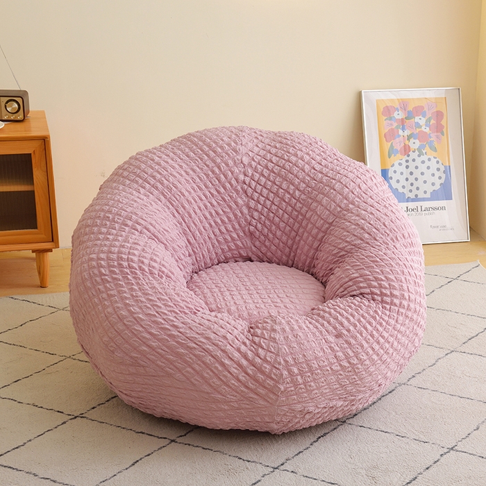 启博家纺 2025新款泡泡纱南瓜椅套 桃粉