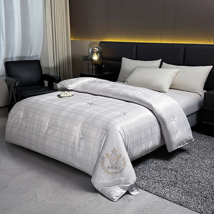 91家纺网 家纺一手货源 找家纺 （总）兴邦家纺 2026新款全棉提花蚕丝被加厚冬被春秋被蚕蛹蛋白被外贸跨境被子被芯直播爆款