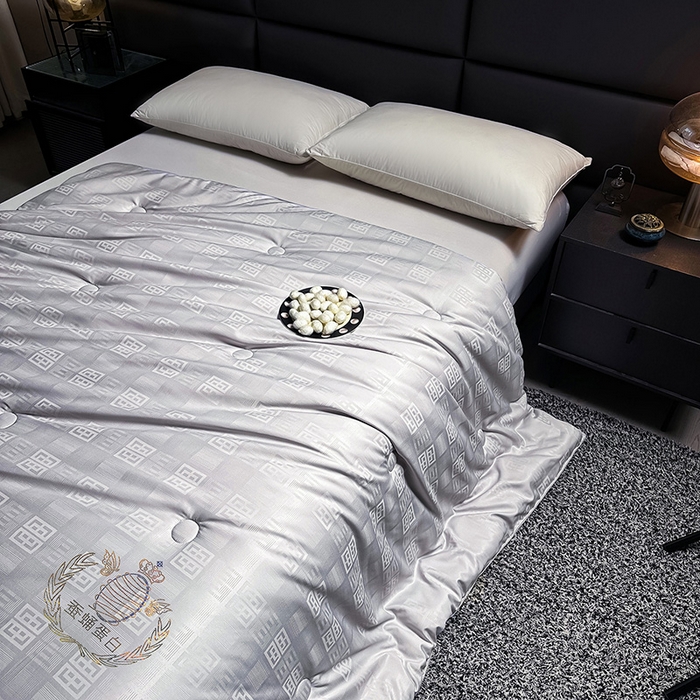 91家纺网 家纺一手货源 找家纺 （总）兴邦家纺 2026新款全棉提花蚕丝被加厚冬被春秋被蚕蛹蛋白被外贸跨境被子被芯直播爆款