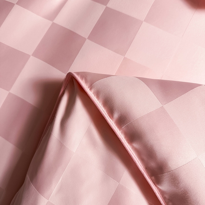 91家纺网 家纺一手货源 找家纺 兴邦家纺 2026新款全棉提花蚕丝被加厚冬被春秋被蚕蛹蛋白被外贸跨境被子被芯直播爆款 提花款-格调-粉