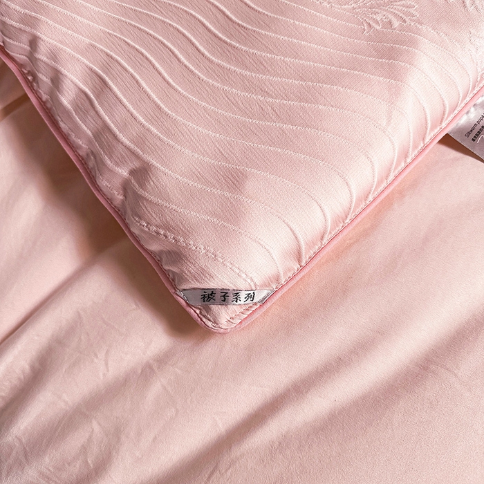 91家纺网 家纺一手货源 找家纺 兴邦家纺 2026新款全棉提花蚕丝被加厚冬被春秋被蚕蛹蛋白被外贸跨境被子被芯直播爆款 浮雕款-花影-粉