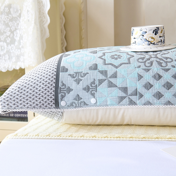 91家纺网 家纺一手货源 找家纺 （总）悦然毛巾被 2025新款全棉纯棉纱布多功能枕巾枕套带扣子