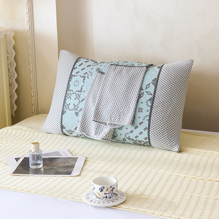 91家纺网 家纺一手货源 找家纺 （总）悦然毛巾被 2025新款全棉纯棉纱布多功能枕巾枕套带扣子