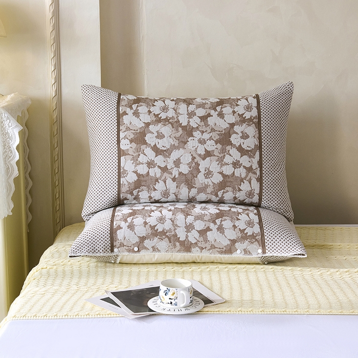 91家纺网 家纺一手货源 找家纺 （总）悦然毛巾被 2025新款全棉纯棉纱布多功能枕巾枕套带扣子