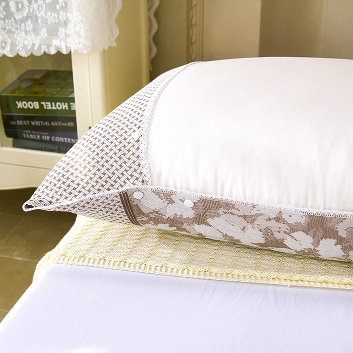 91家纺网 家纺一手货源 找家纺 悦然毛巾被 2025新款全棉纯棉纱布多功能枕巾枕套带扣子 田园碎花咖啡