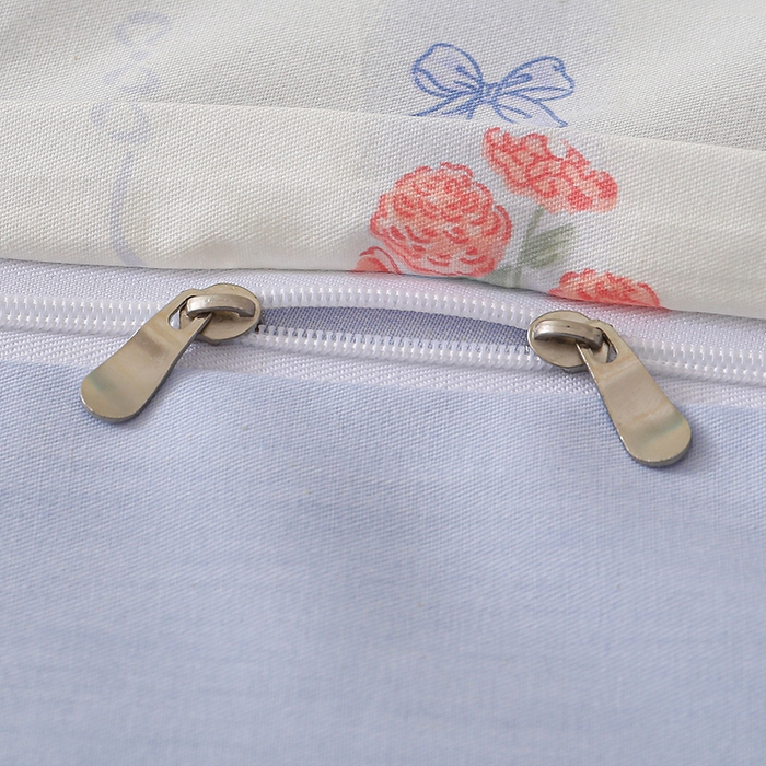 91家纺网 家纺一手货源 找家纺 2025直播新款13372全棉纯棉印花四件套喷气小清新简约热款学生四件套 玫瑰收藏