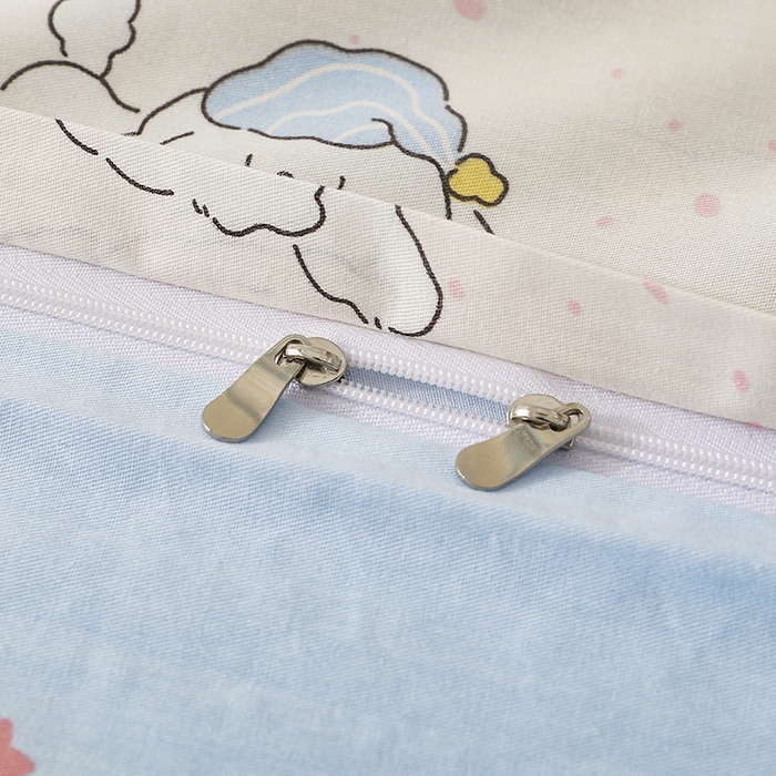 91家纺网 家纺一手货源 找家纺 2025直播新款13372全棉纯棉印花四件套喷气小清新简约热款学生四件套 小诗朵朵