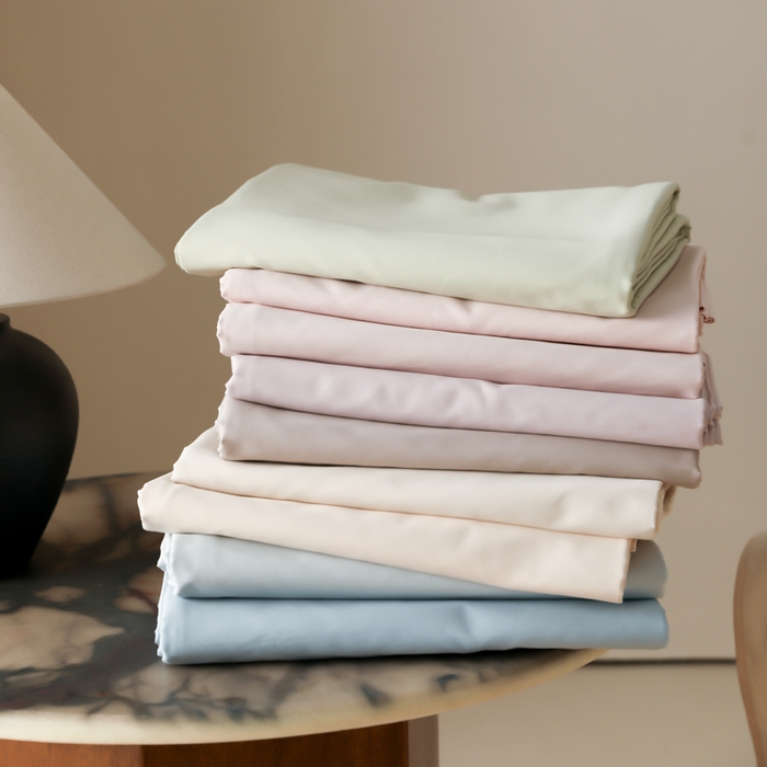 云栖家居 2025新款全棉纯棉纯色双拼色长绒棉纯棉四件套--极简 组合图仅供参考