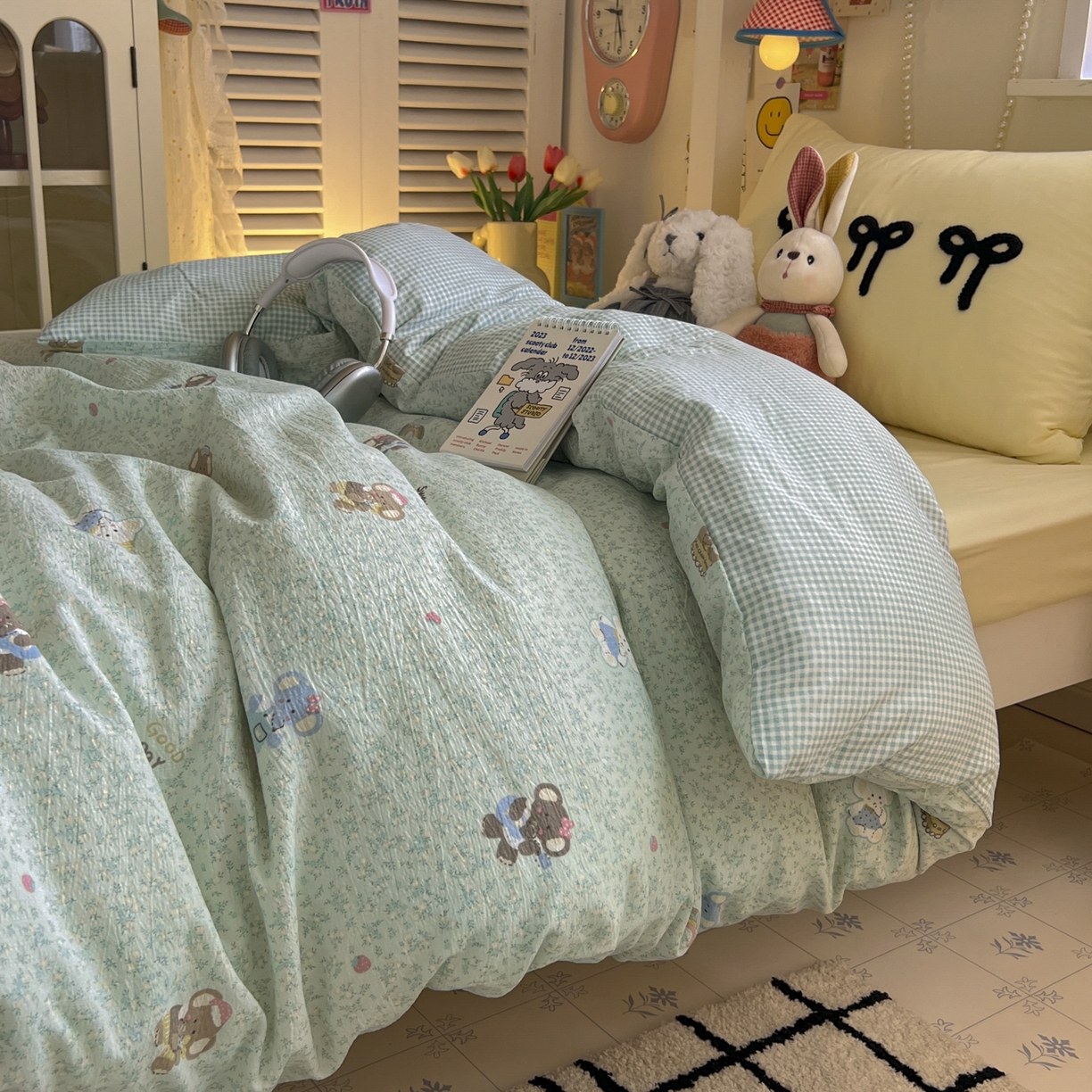 91家纺网 家纺一手货源 找家纺 （总）三元色 2025新款云感毛巾绣学生三件套