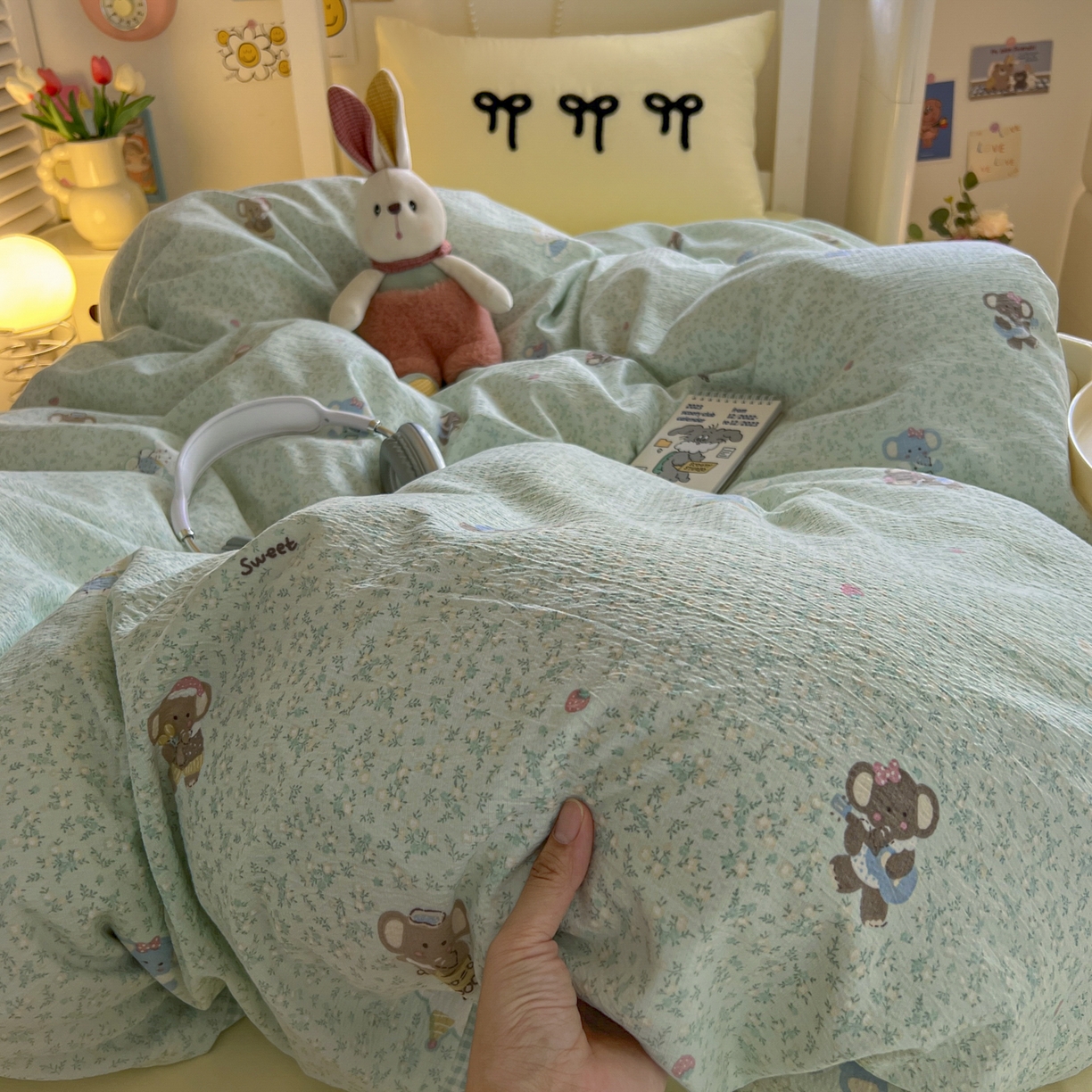 91家纺网 家纺一手货源 找家纺 （总）三元色 2025新款云感毛巾绣学生三件套