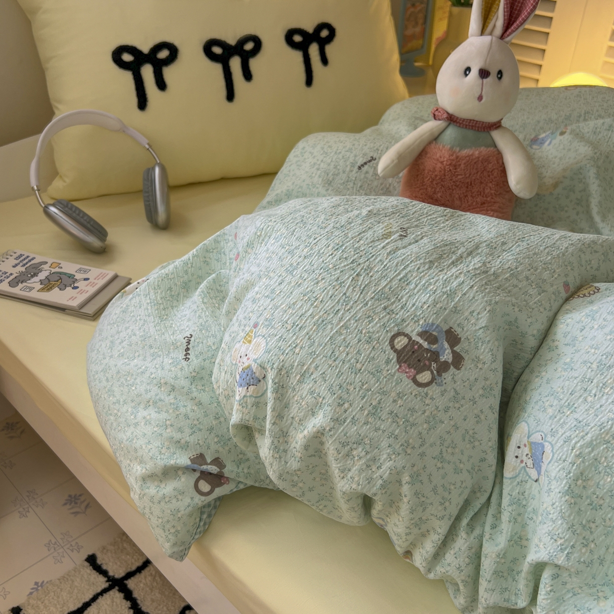 91家纺网 家纺一手货源 找家纺 （总）三元色 2025新款云感毛巾绣学生三件套