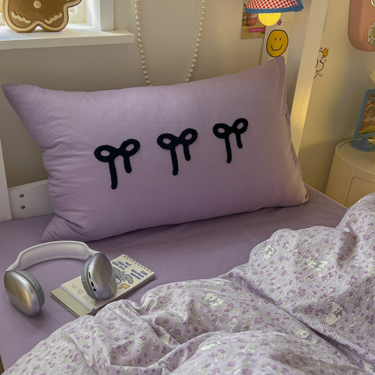 91家纺网 家纺一手货源 找家纺 三元色 2025新款云感毛巾绣学生三件套 兔茶春日