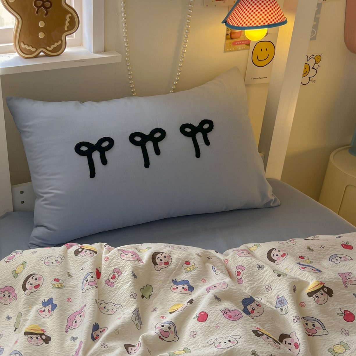 91家纺网 家纺一手货源 找家纺 三元色 2025新款云感毛巾绣学生三件套 小新乐园