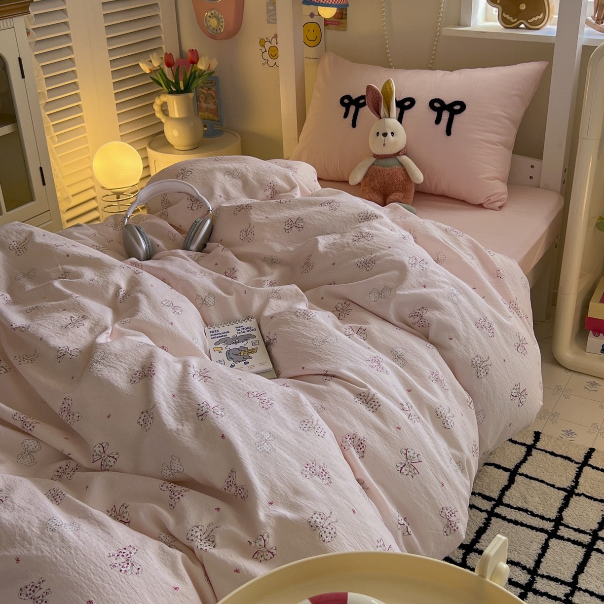 91家纺网 家纺一手货源 找家纺 三元色 2025新款云感毛巾绣学生三件套 心愿