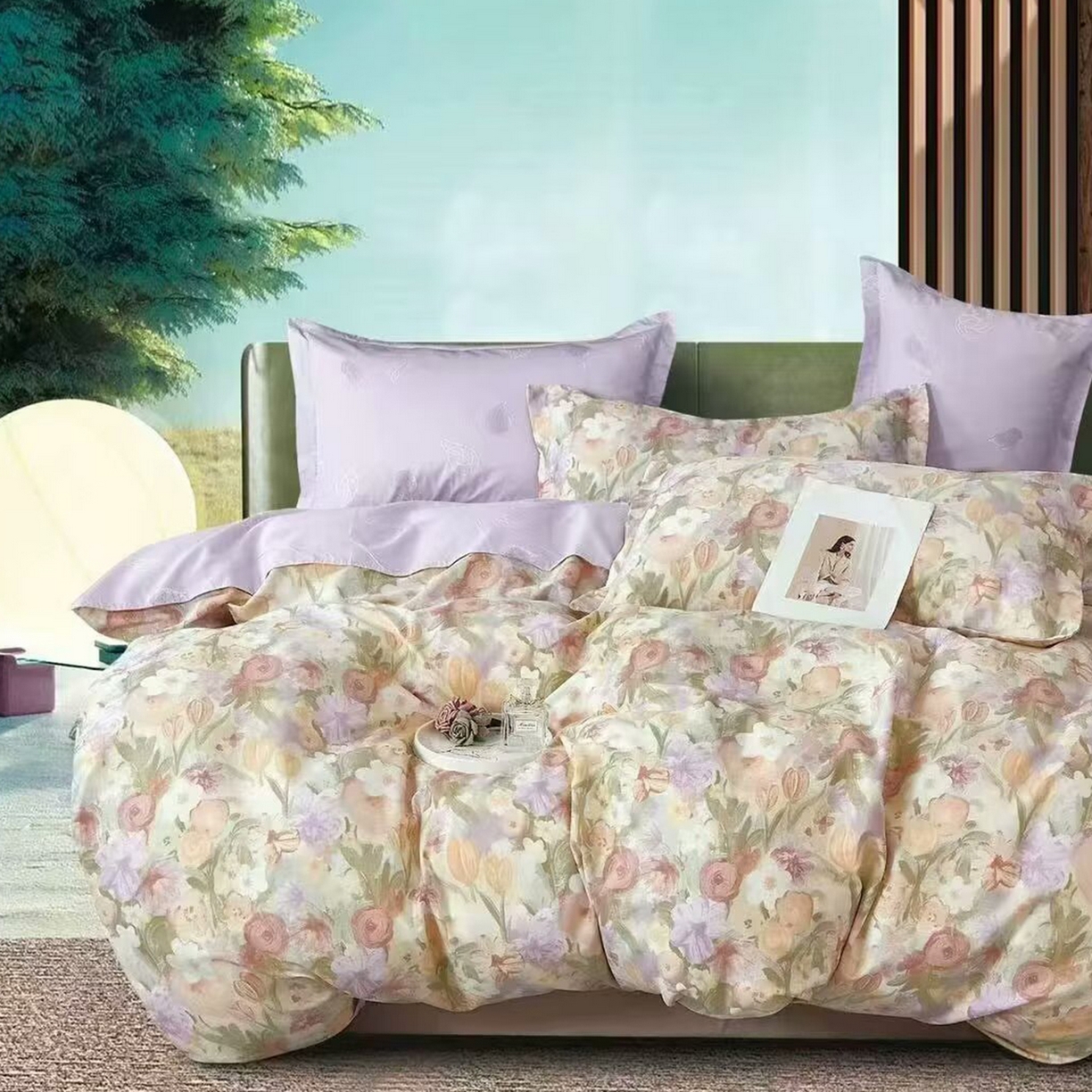 91家纺网 家纺一手货源 找家纺 （总）未来家居 2025新款长绒棉四件套UML13370