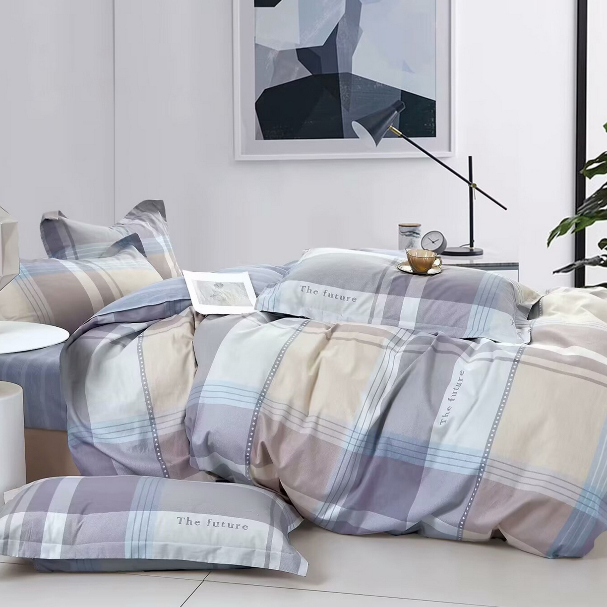 91家纺网 家纺一手货源 找家纺 （总）未来家居 2025新款长绒棉四件套UML13370