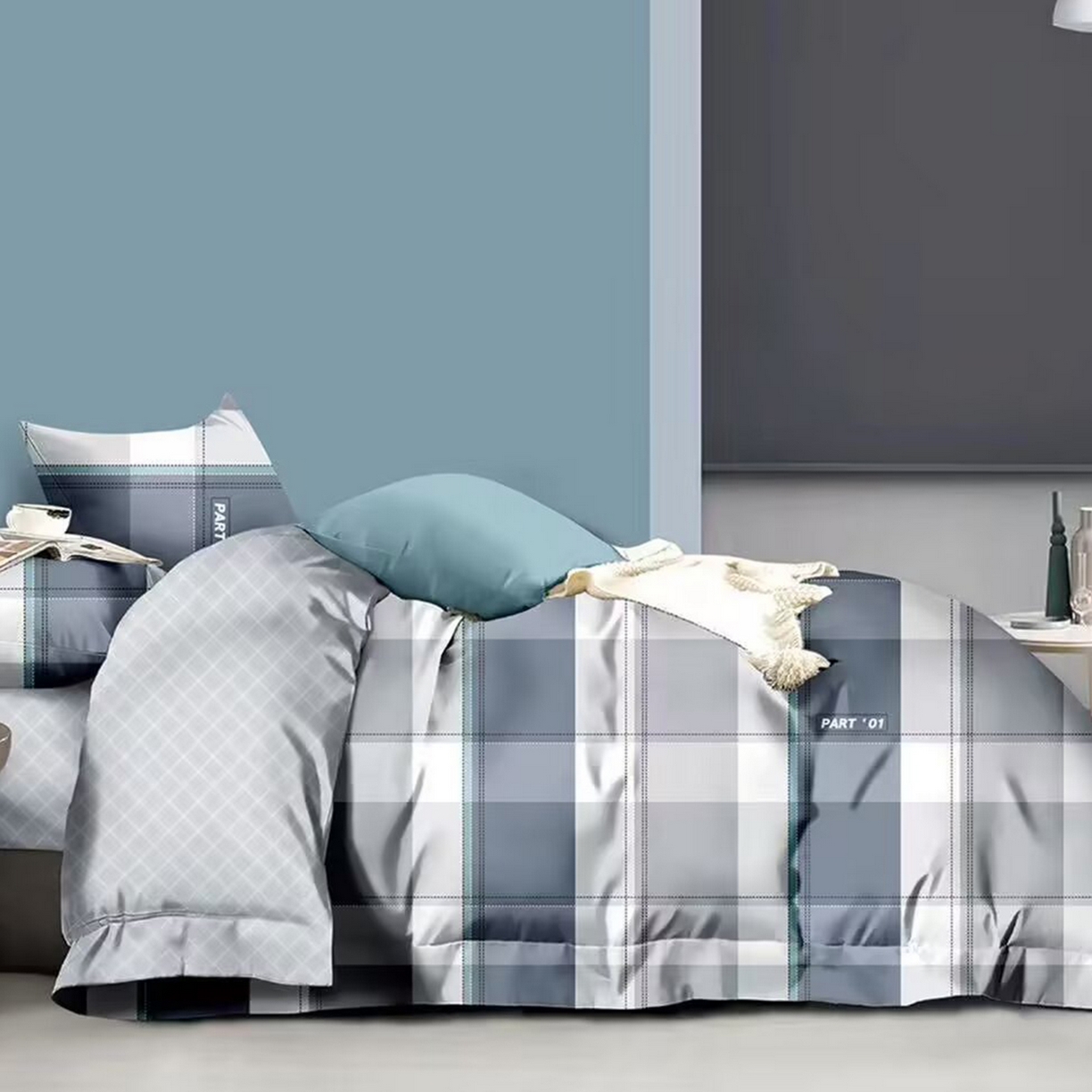 91家纺网 家纺一手货源 找家纺 （总）未来家居 2025新款长绒棉四件套UML13370