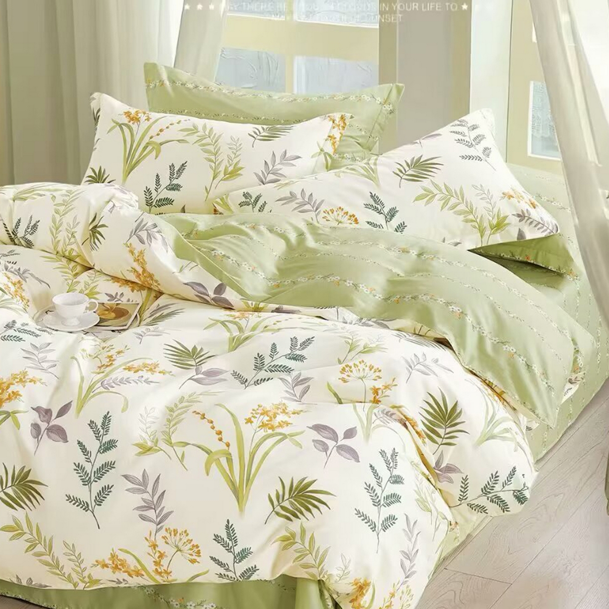 91家纺网 家纺一手货源 找家纺 （总）未来家居 2025新款长绒棉四件套UML13370