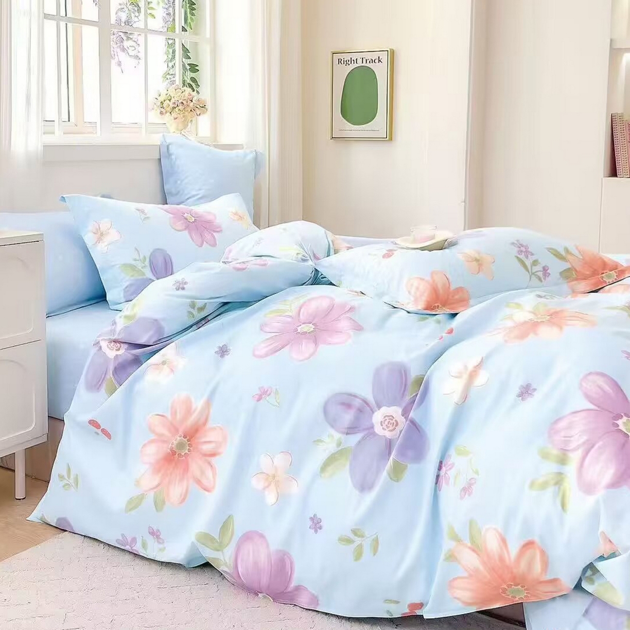 91家纺网 家纺一手货源 找家纺 （总）未来家居 2025新款长绒棉四件套UML13370