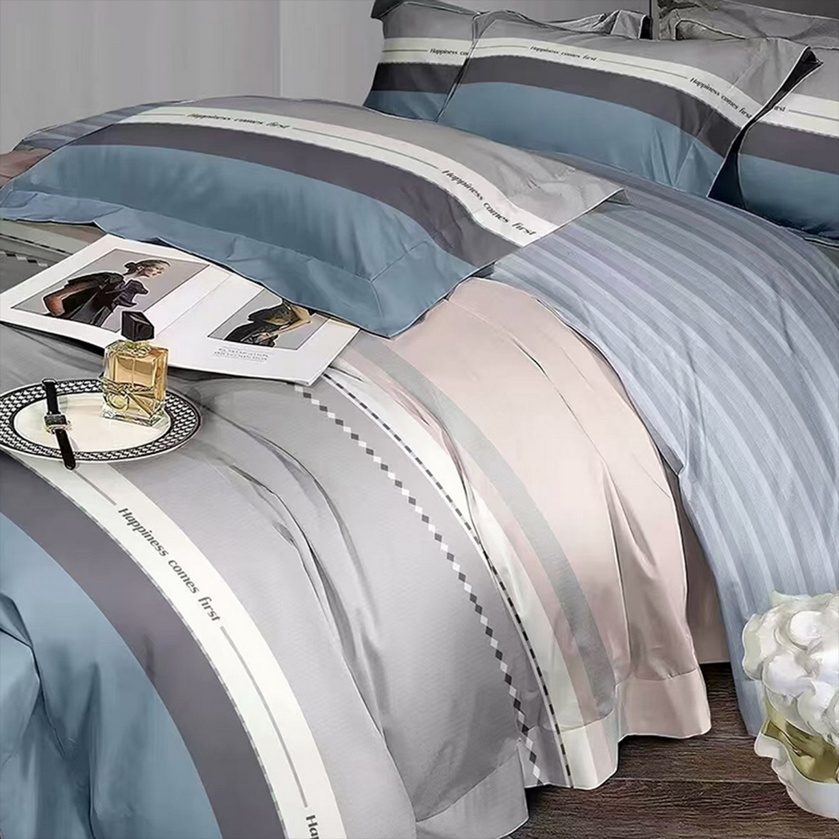 91家纺网 家纺一手货源 找家纺 （总）未来家居 2025新款长绒棉四件套UML13370