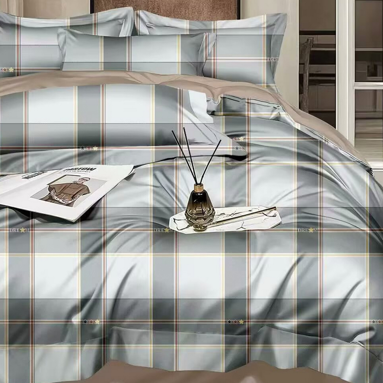 91家纺网 家纺一手货源 找家纺 （总）未来家居 2025新款长绒棉四件套UML13370