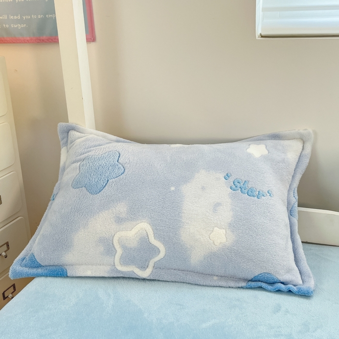 91家纺网 家纺一手货源 找家纺 川悦生活 2025新款立体雪花绒印花四件套学生床系列二场景一 叮咚星星