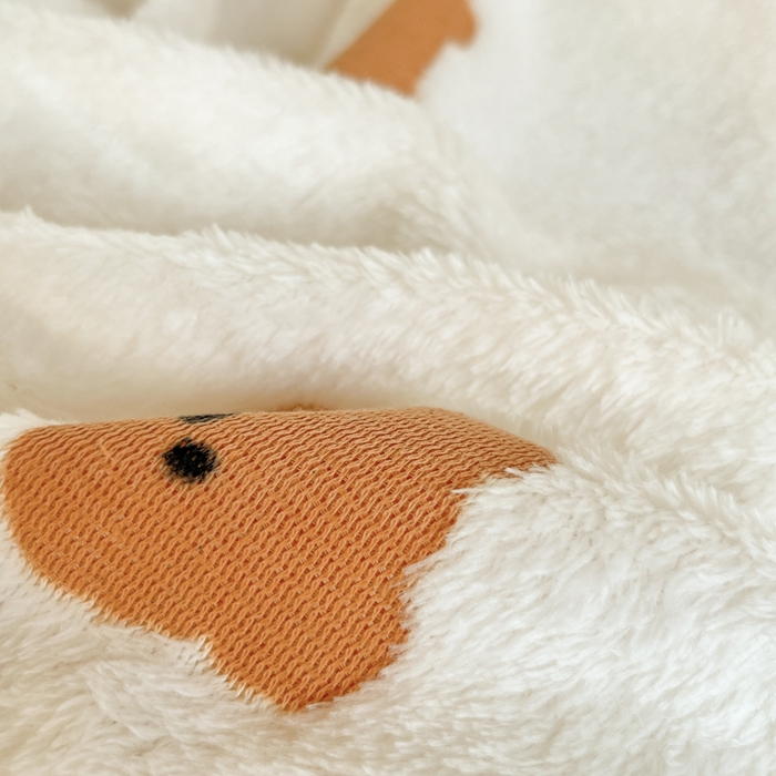 91家纺网 家纺一手货源 找家纺 川悦生活 2025新款立体雪花绒印花四件套学生床系列二场景一 豆奶小熊