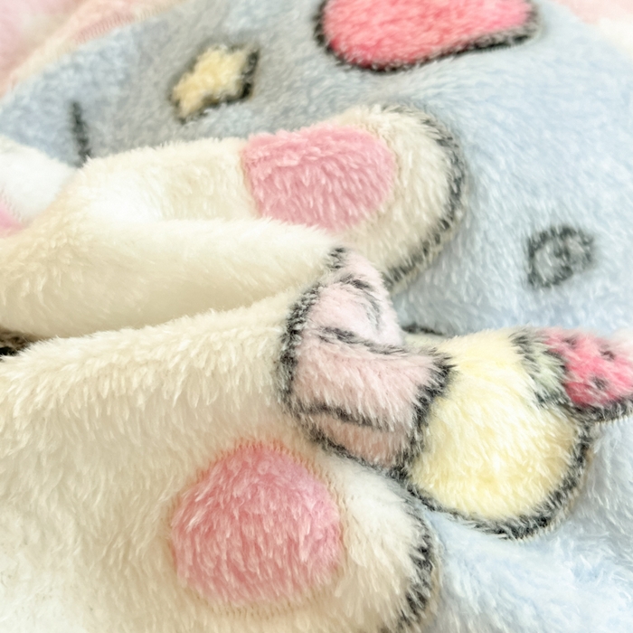 91家纺网 家纺一手货源 找家纺 川悦生活 2025新款立体雪花绒印花四件套学生床系列二场景一 开心小喵